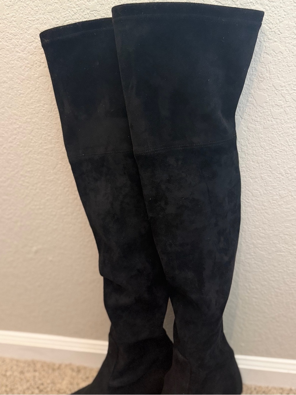 Thursday Boot Co. Tempest Over-the-Knee Boots – Black Suede, Size 9 - Picture 4 of 8